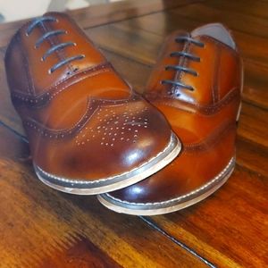 Stacy Adams Dunbar Cognac dress shoes